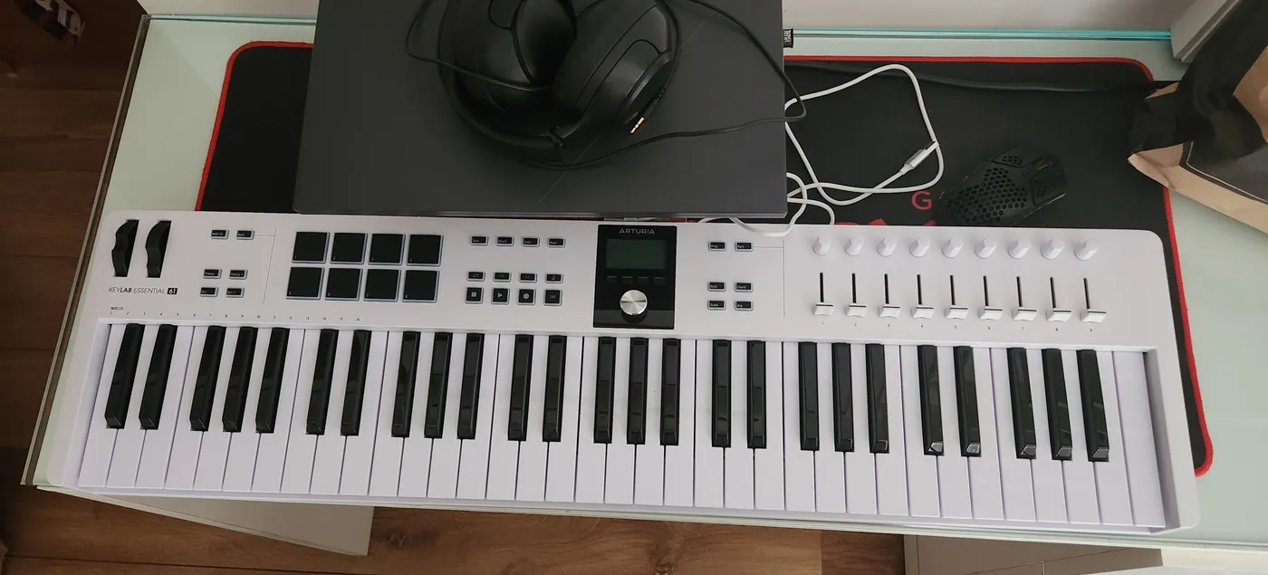Arturia KeyLab Essential keyboard on my desk